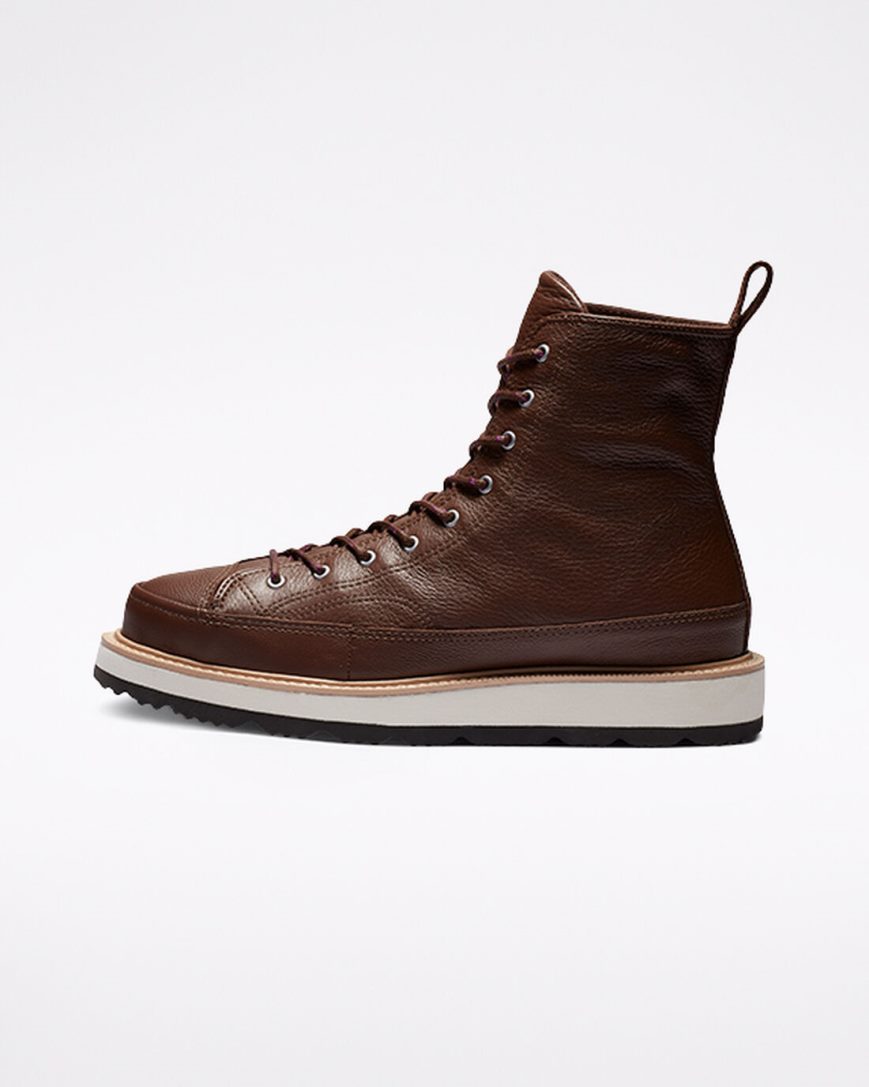 Botas Converse Chuck Taylor Crafted Cano Alto Masculino Chocolate Pretas | PT U0891T7